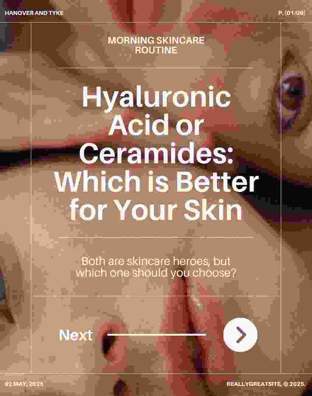 Hyaluronic acid and ceramides comparison in morning skincare routine, highlighting benefits for skin health and hydration.